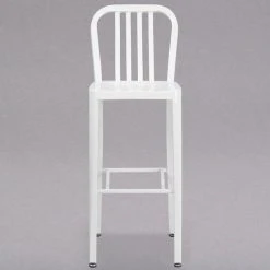 Flash Furniture CH-61200-30-WH-GG 30" White Metal Indoor / Outdoor Bar Height Stool With Vertical Slat Back 5 Flash Furniture CH-61200-30-WH-GG 30" White Metal Indoor / Outdoor Bar Height Stool With Vertical Slat Back -Zown Shop 1615941