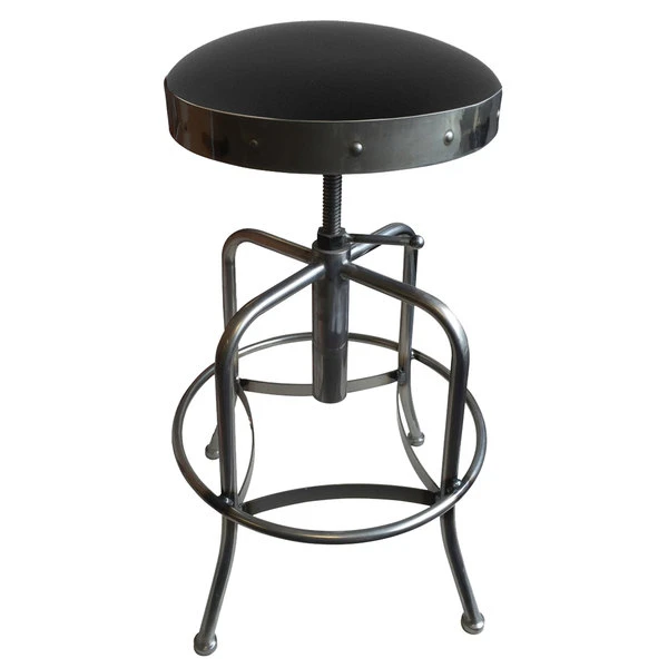 Holland Bar Stool 910CLBlkVinyl Clear Coat Steel Height Adjustable Stool With Black Vinyl Seat 1 Holland Bar Stool 910CLBlkVinyl Clear Coat Steel Height Adjustable Stool With Black Vinyl Seat