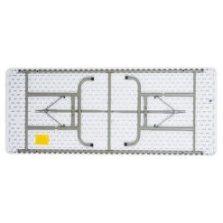 Lancaster Table & Seating 30" X 72" Granite White Heavy-Duty Blow Molded 24 3/8"-35 3/8" Adjustable Height Plastic Folding Table -Zown Shop 1698198