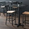 Lancaster Table & Seating Black Finish Cross Back Bar Stool With Natural Wood Seat
