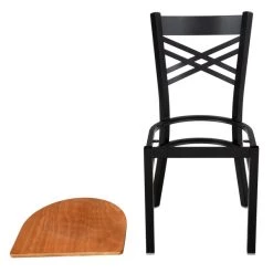 Lancaster Table & Seating Black Finish Cross Back Chair With Cherry Wood Seat 7 Lancaster Table & Seating Black Finish Cross Back Chair With Cherry Wood Seat -Zown Shop 1712818