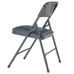 National Public Seating 1204 Char-Blue Metal Folding Chair With 1 1/4" Dark Midnight Blue Vinyl Padded Seat 5 National Public Seating 1204 Char-Blue Metal Folding Chair With 1 1/4" Dark Midnight Blue Vinyl Padded Seat -Zown Shop 1713647