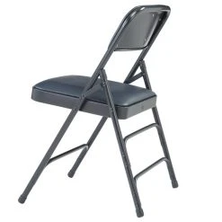 National Public Seating 1304 Char-Blue Metal Folding Chair With 1 1/4" Dark Midnight Blue Vinyl Padded Seat 5 National Public Seating 1304 Char-Blue Metal Folding Chair With 1 1/4" Dark Midnight Blue Vinyl Padded Seat -Zown Shop 1713692