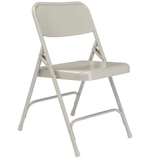 National Public Seating 202 Gray Premium Metal Folding Chair 2 National Public Seating 202 Gray Premium Metal Folding Chair - Image 2