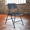 National Public Seating 204 Char-Blue Premium Metal Folding Chair