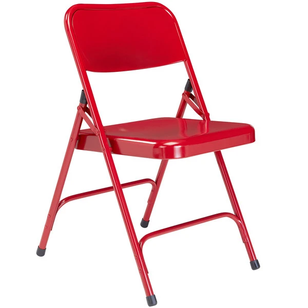 National Public Seating 240 Red Premium Metal Folding Chair 2 National Public Seating 240 Red Premium Metal Folding Chair - Image 2
