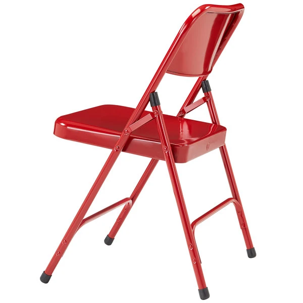National Public Seating 240 Red Premium Metal Folding Chair 3 National Public Seating 240 Red Premium Metal Folding Chair - Image 3