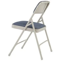 National Public Seating 2205 Gray Metal Folding Chair With 1 1/4" Imperial Blue Fabric Padded Seat 5 National Public Seating 2205 Gray Metal Folding Chair With 1 1/4" Imperial Blue Fabric Padded Seat -Zown Shop 1718678