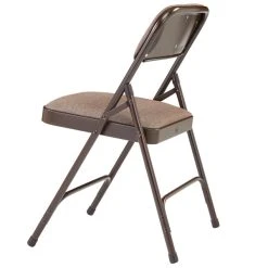 National Public Seating 2207 Brown Metal Folding Chair With 1 1/4" Russet Walnut Fabric Padded Seat 5 National Public Seating 2207 Brown Metal Folding Chair With 1 1/4" Russet Walnut Fabric Padded Seat -Zown Shop 1718688
