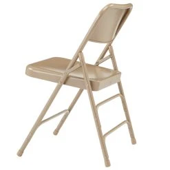 National Public Seating 301 Beige Premium Metal Triple-Brace Folding Chair -Zown Shop 1722989