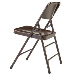 National Public Seating 303 Brown Premium Metal Triple-Brace Folding Chair 5 National Public Seating 303 Brown Premium Metal Triple-Brace Folding Chair -Zown Shop 1723021
