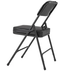 National Public Seating 3210 Black Steel Folding Chair With 2" Black Vinyl Padded Back And Seat 5 National Public Seating 3210 Black Steel Folding Chair With 2" Black Vinyl Padded Back And Seat -Zown Shop 1723445