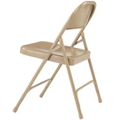 National Public Seating 51 Beige Metal Folding Chair -Zown Shop 1723511