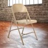 National Public Seating 51 Beige Metal Folding Chair