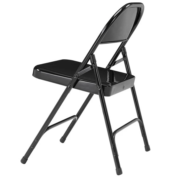National Public Seating 510 Black Metal Folding Chair 3 National Public Seating 510 Black Metal Folding Chair - Image 3