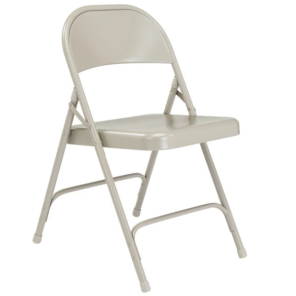 National Public Seating 52 Gray Metal Folding Chair 2 National Public Seating 52 Gray Metal Folding Chair - Image 2