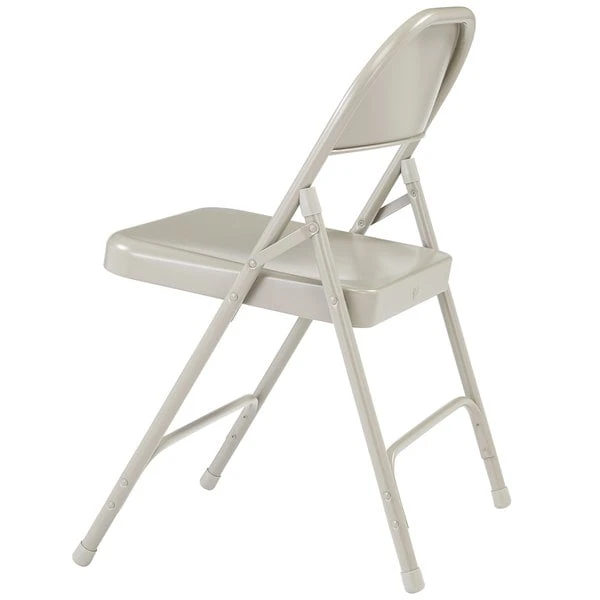 National Public Seating 52 Gray Metal Folding Chair 3 National Public Seating 52 Gray Metal Folding Chair - Image 3