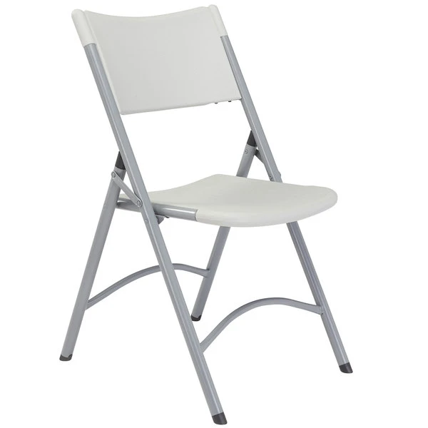 National Public Seating 602 Textured Gray Steel Folding Chair With Speckled Gray Blow Molded Plastic Back And Seat 2 National Public Seating 602 Textured Gray Steel Folding Chair With Speckled Gray Blow Molded Plastic Back And Seat - Image 2