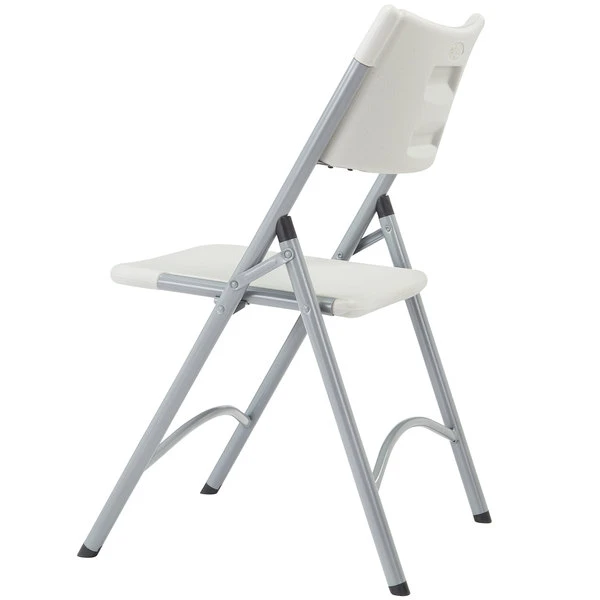 National Public Seating 602 Textured Gray Steel Folding Chair With Speckled Gray Blow Molded Plastic Back And Seat 3 National Public Seating 602 Textured Gray Steel Folding Chair With Speckled Gray Blow Molded Plastic Back And Seat - Image 3