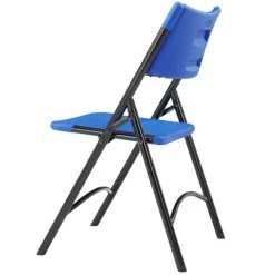 National Public Seating 604 Black Metal Folding Chair With Blue Blow Molded Plastic Back And Seat 6 National Public Seating 604 Black Metal Folding Chair With Blue Blow Molded Plastic Back And Seat -Zown Shop 1725939