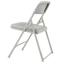 National Public Seating 802 Gray Metal Folding Chair With Gray Plastic Seat 5 National Public Seating 802 Gray Metal Folding Chair With Gray Plastic Seat -Zown Shop 1726062