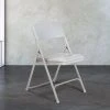 National Public Seating 802 Gray Metal Folding Chair With Gray Plastic Seat
