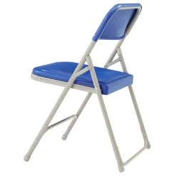 National Public Seating 805 Gray Metal Folding Chair With Blue Plastic Seat 5 National Public Seating 805 Gray Metal Folding Chair With Blue Plastic Seat -Zown Shop 1726091