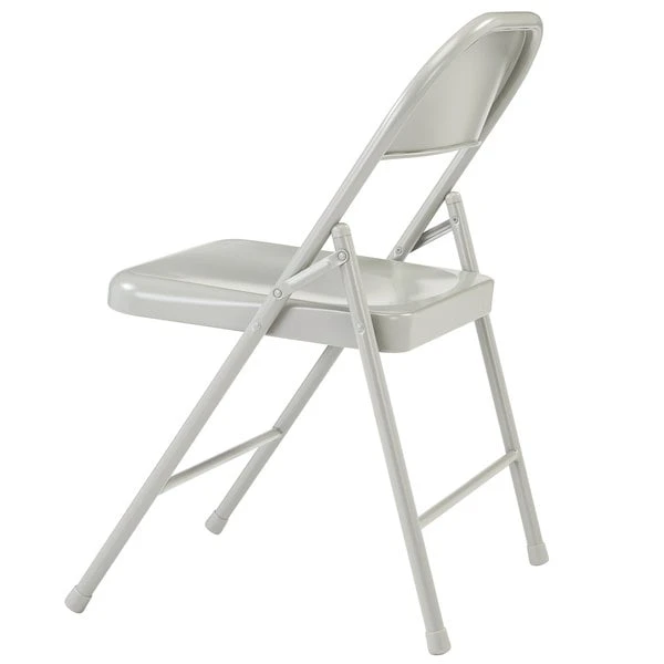 National Public Seating 902 Commercialine Gray Metal Folding Chair 3 National Public Seating 902 Commercialine Gray Metal Folding Chair - Image 3