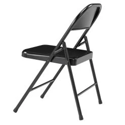 National Public Seating 910 Commercialine Black Metal Folding Chair -Zown Shop 1726207