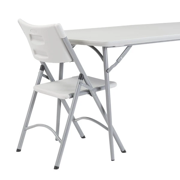 National Public Seating BMFIH3072 Fold-In-Half 30" X 72" Speckled Gray Plastic Folding Table 4 National Public Seating BMFIH3072 Fold-In-Half 30" X 72" Speckled Gray Plastic Folding Table - Image 4