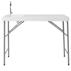 Flash Furniture DAD-PYZ-116-GG 23" X 45" Rectangular White Granite Plastic Folding Table With Sink And Faucet 7 Flash Furniture DAD-PYZ-116-GG 23" X 45" Rectangular White Granite Plastic Folding Table With Sink And Faucet -Zown Shop 1734198