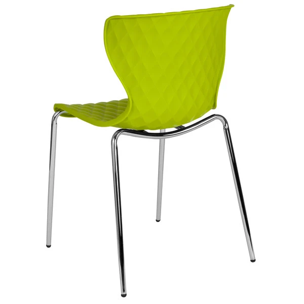 Flash Furniture LF-7-07C-CGRN-GG Lowell Contemporary Citrus Green Plastic Stackable Chair 2 Flash Furniture LF-7-07C-CGRN-GG Lowell Contemporary Citrus Green Plastic Stackable Chair - Image 2