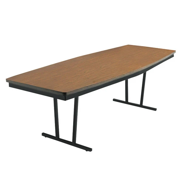 Barricks ECT368WA 96" X 36" Walnut / Black Folding Table 1 Barricks ECT368WA 96" X 36" Walnut / Black Folding Table