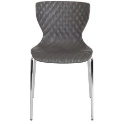 Flash Furniture LF-7-07C-GRY-GG Lowell Contemporary Gray Plastic Stackable Chair 5 Flash Furniture LF-7-07C-GRY-GG Lowell Contemporary Gray Plastic Stackable Chair -Zown Shop 1736005