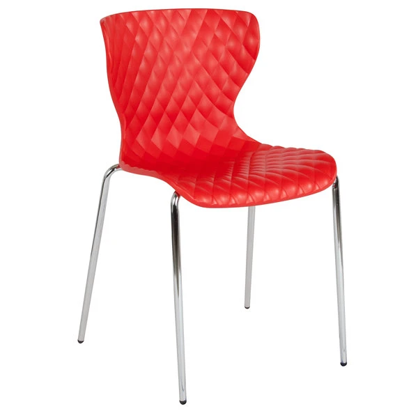 Flash Furniture LF-7-07C-RED-GG Lowell Contemporary Red Plastic Stackable Chair 1 Flash Furniture LF-7-07C-RED-GG Lowell Contemporary Red Plastic Stackable Chair
