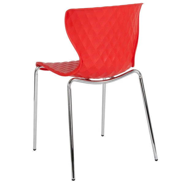 Flash Furniture LF-7-07C-RED-GG Lowell Contemporary Red Plastic Stackable Chair 2 Flash Furniture LF-7-07C-RED-GG Lowell Contemporary Red Plastic Stackable Chair - Image 2