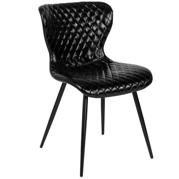 Flash Furniture LF-9-07A-BLK-GG Bristol Contemporary Black Vinyl Upholstered Chair 1 Flash Furniture LF-9-07A-BLK-GG Bristol Contemporary Black Vinyl Upholstered Chair