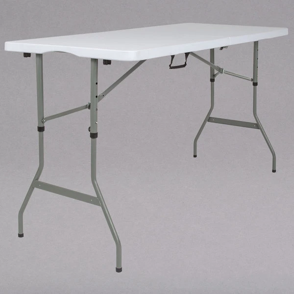 Flash Furniture RB-3050FH-ADJ-GG 30" X 60" Rectangular Height Adjustable Granite White Plastic Bi-Fold Folding Table 1 Flash Furniture RB-3050FH-ADJ-GG 30" X 60" Rectangular Height Adjustable Granite White Plastic Bi-Fold Folding Table