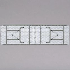 Flash Furniture RB-3096ADJ-GG 30" X 96" Rectangular Height Adjustable Granite White Plastic Folding Table -Zown Shop 1745766