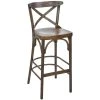 BFM Seating Sofia Vintage Beechwood Bar Height Chair