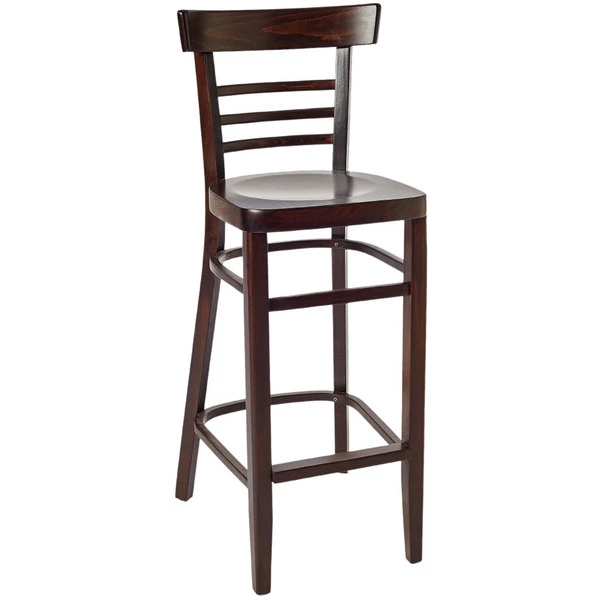 BFM Seating Giulia Dark Walnut Beechwood Bar Height Chair 1 BFM Seating Giulia Dark Walnut Beechwood Bar Height Chair