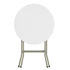 Lancaster Table & Seating 24" Round Granite White Heavy-Duty Blow Molded Standard Height Plastic Folding Table 6 Lancaster Table & Seating 24" Round Granite White Heavy-Duty Blow Molded Standard Height Plastic Folding Table -Zown Shop 1768206