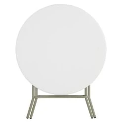 Lancaster Table & Seating 32" Round Granite White Heavy-Duty Blow Molded Standard Height Plastic Folding Table 6 Lancaster Table & Seating 32" Round Granite White Heavy-Duty Blow Molded Standard Height Plastic Folding Table -Zown Shop 1768209