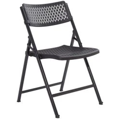 National Public Seating 1410 AirFlex Black Polypropylene Premium Folding Chair