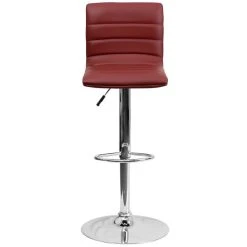 Flash Furniture CH-92023-1-BURG-GG Burgundy Vinyl Contemporary Adjustable Height Barstool 5 Flash Furniture CH-92023-1-BURG-GG Burgundy Vinyl Contemporary Adjustable Height Barstool -Zown Shop 1819494