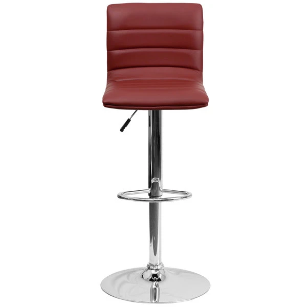 Flash Furniture CH-92023-1-BURG-GG Burgundy Vinyl Contemporary Adjustable Height Barstool 3 Flash Furniture CH-92023-1-BURG-GG Burgundy Vinyl Contemporary Adjustable Height Barstool - Image 3