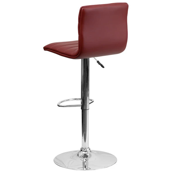 Flash Furniture CH-92023-1-BURG-GG Burgundy Vinyl Contemporary Adjustable Height Barstool 2 Flash Furniture CH-92023-1-BURG-GG Burgundy Vinyl Contemporary Adjustable Height Barstool - Image 2