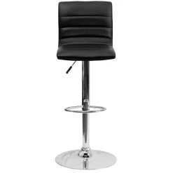 Flash Furniture CH-92023-1-BK-GG Black Vinyl Contemporary Adjustable Height Barstool 5 Flash Furniture CH-92023-1-BK-GG Black Vinyl Contemporary Adjustable Height Barstool -Zown Shop 1819497