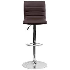 Flash Furniture CH-92023-1-BRN-GG Brown Vinyl Contemporary Adjustable Height Barstool 5 Flash Furniture CH-92023-1-BRN-GG Brown Vinyl Contemporary Adjustable Height Barstool -Zown Shop 1819501