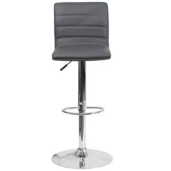 Flash Furniture CH-92023-1-GY-GG Gray Vinyl Contemporary Adjustable Height Barstool 5 Flash Furniture CH-92023-1-GY-GG Gray Vinyl Contemporary Adjustable Height Barstool -Zown Shop 1820843
